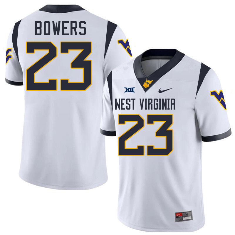 Cyncir Bowers WVU Jersey,West Virginia Mountaineers #23 Cyncir Bowers Jersey Youth College-White